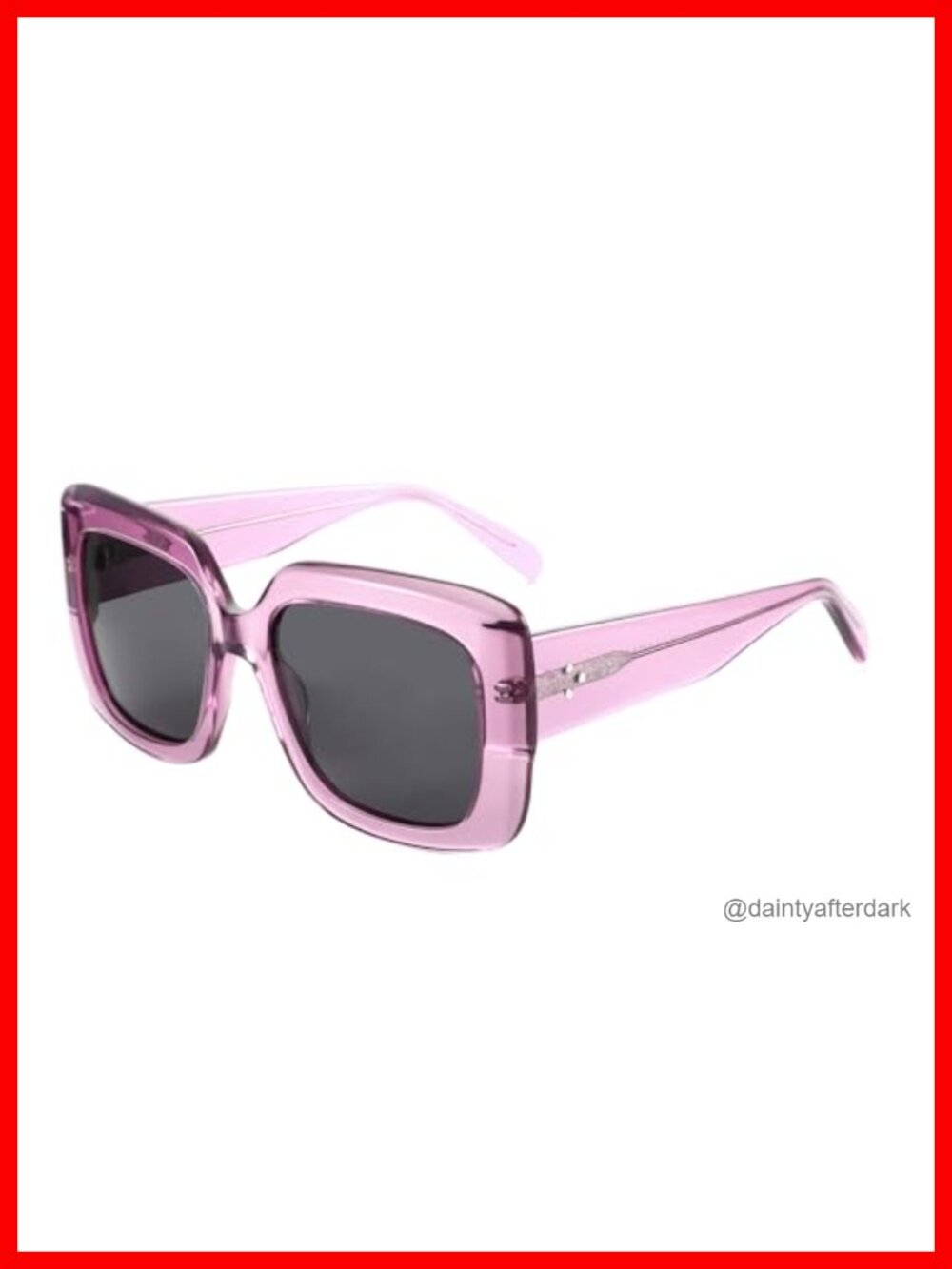 Polarized UV400 Sunglasses Oversize Square Acetate Frame Women